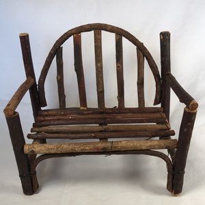 Vintage Decorative Wooden Twigs Chair 8x8x5”